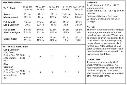 King Cole 5373 Ladies Cardigans - Double Knit