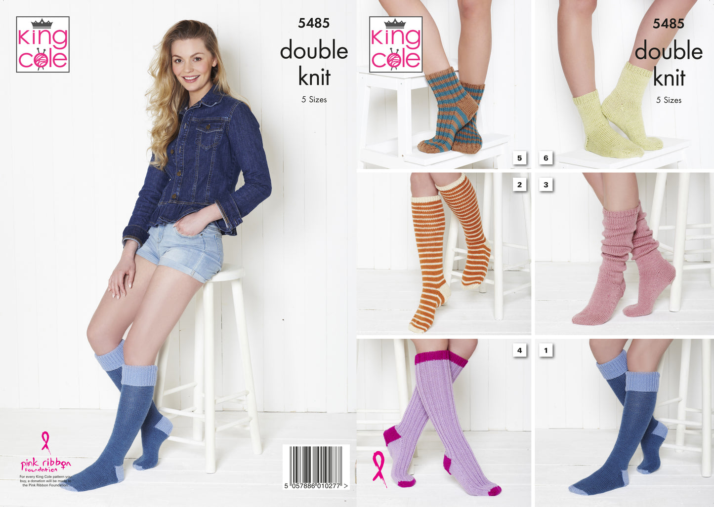 King Cole 5485 Socks in Double Knit Age 4-adults