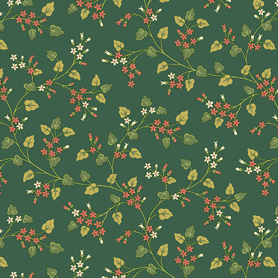 100% Cotton Flower Vine Cedar - Green Thumb Collection By Makower