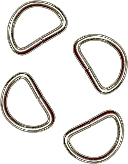 Metal D-ring SILVER 12mm