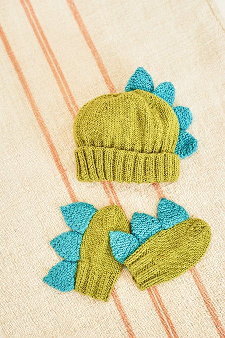 Stylecraft 9853 Dinosaur Toy, Hat and Mittens