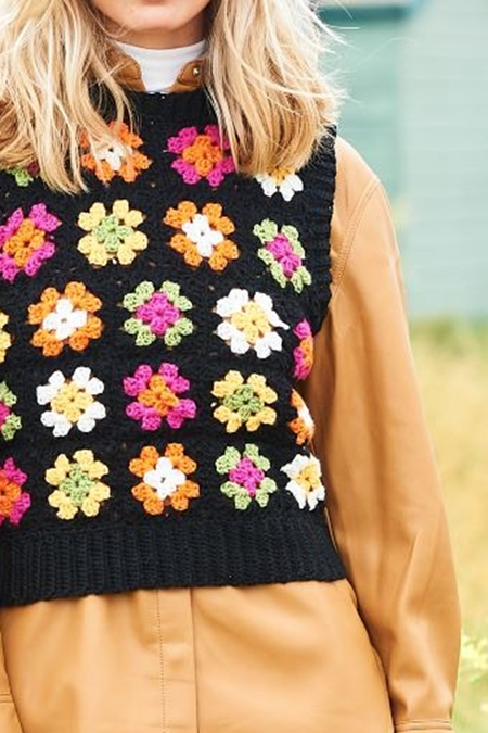 Stylecraft 9968 Crochet Granny Square Tank Top