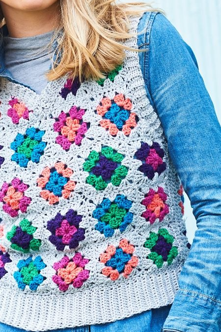 Stylecraft 9968 Crochet Granny Square Tank Top