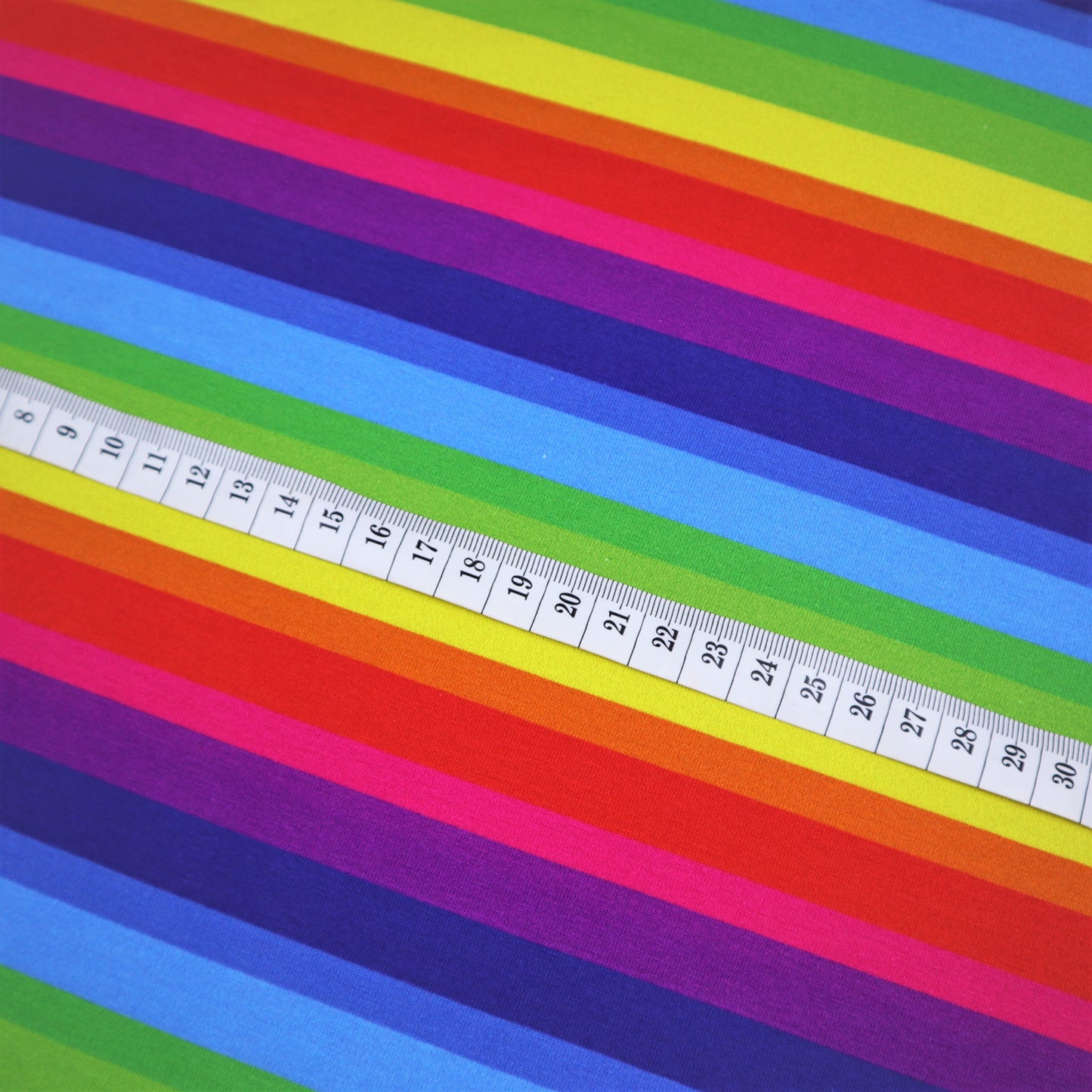 SALE Organic Cotton Jersey in Rainbow Stripes