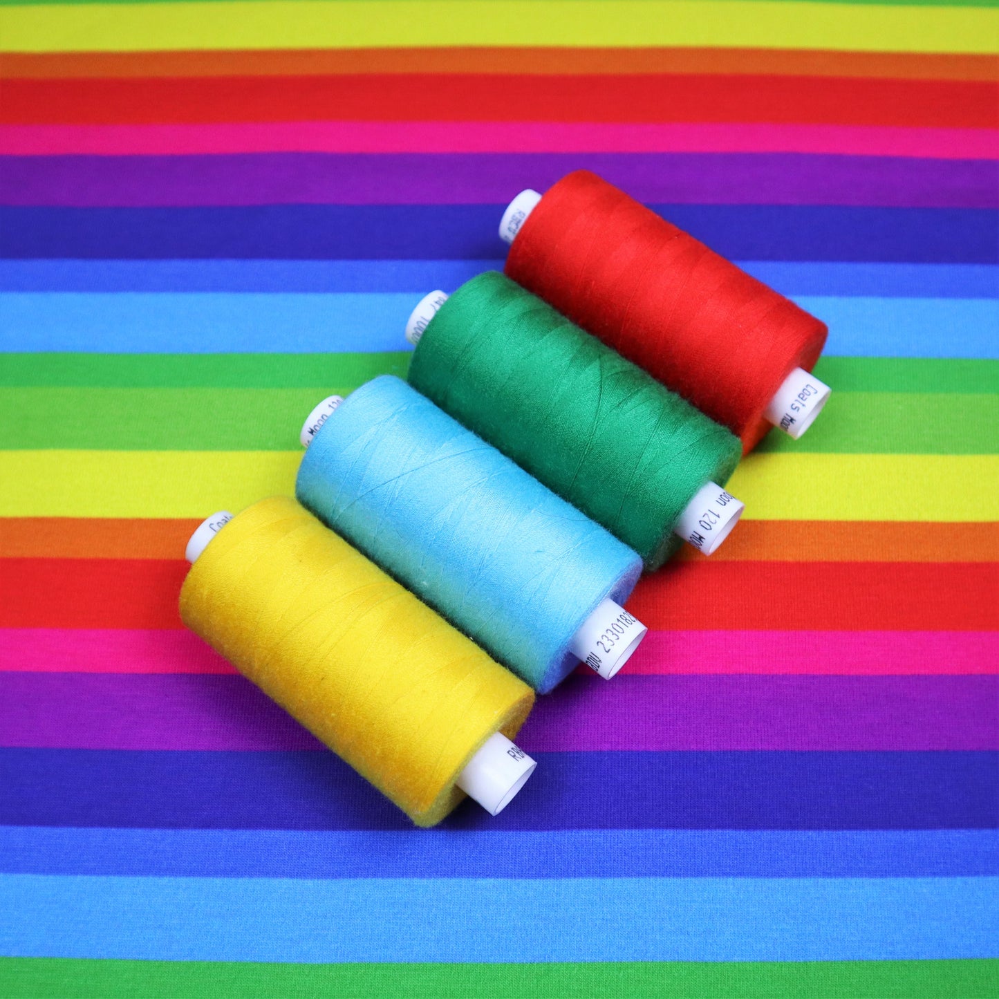 SALE Organic Cotton Jersey in Rainbow Stripes