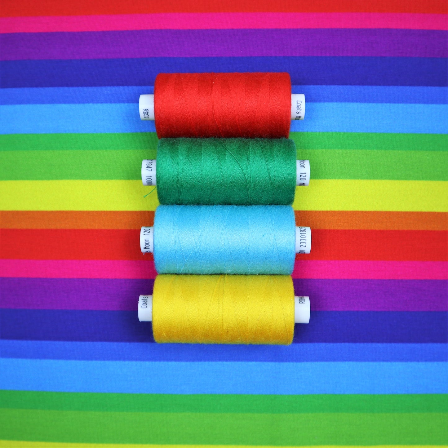 SALE Organic Cotton Jersey in Rainbow Stripes