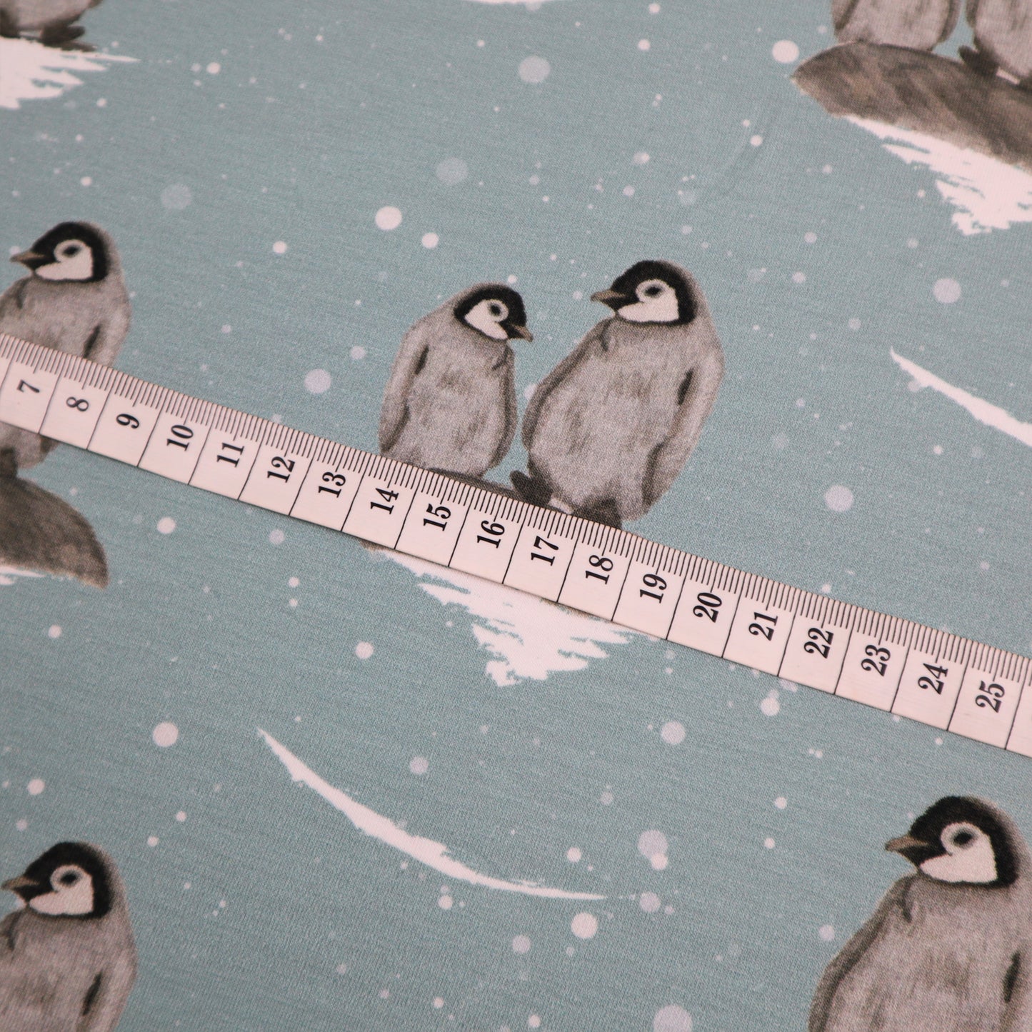SALE Organic Cotton Jersey in Penguin Print