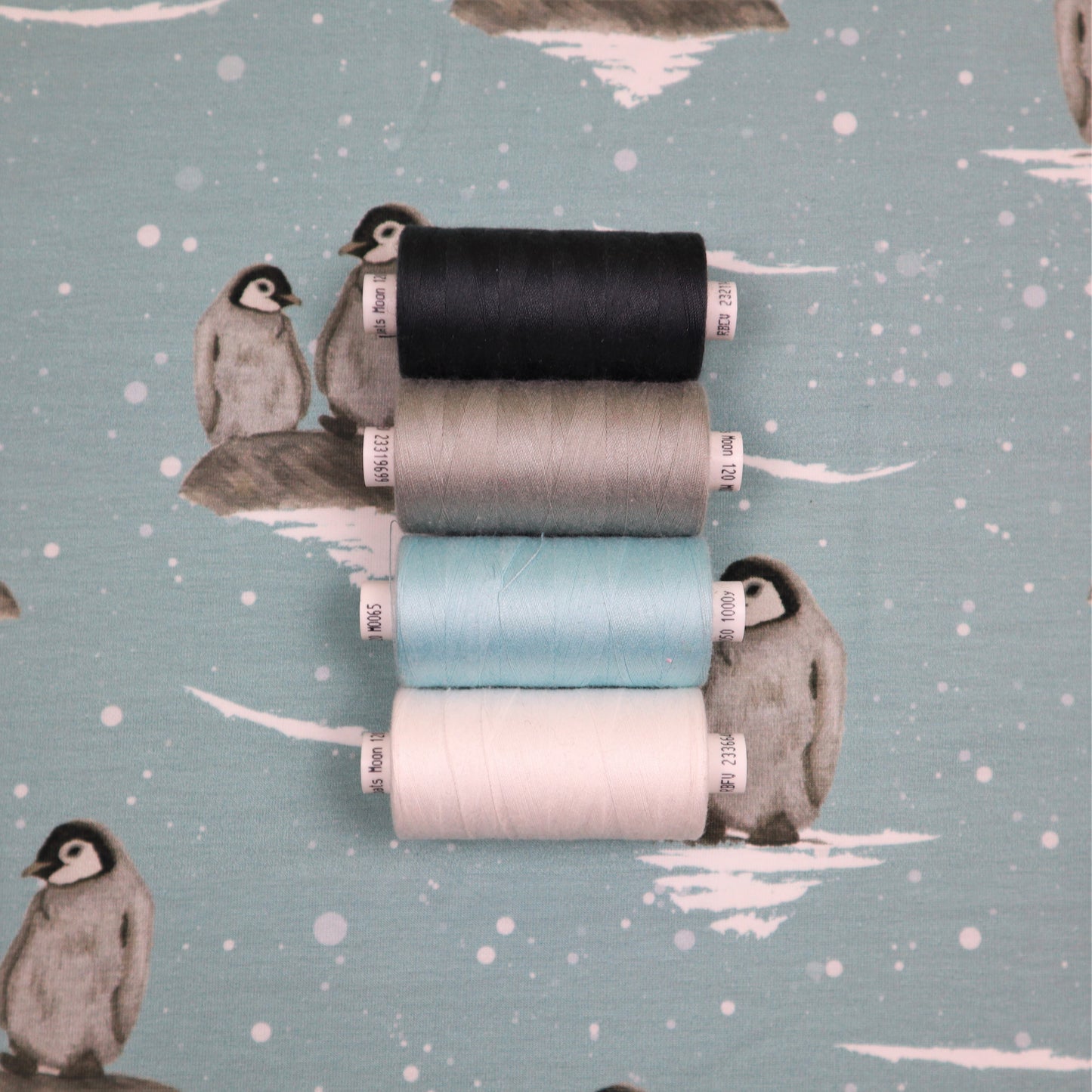 SALE Organic Cotton Jersey in Penguin Print