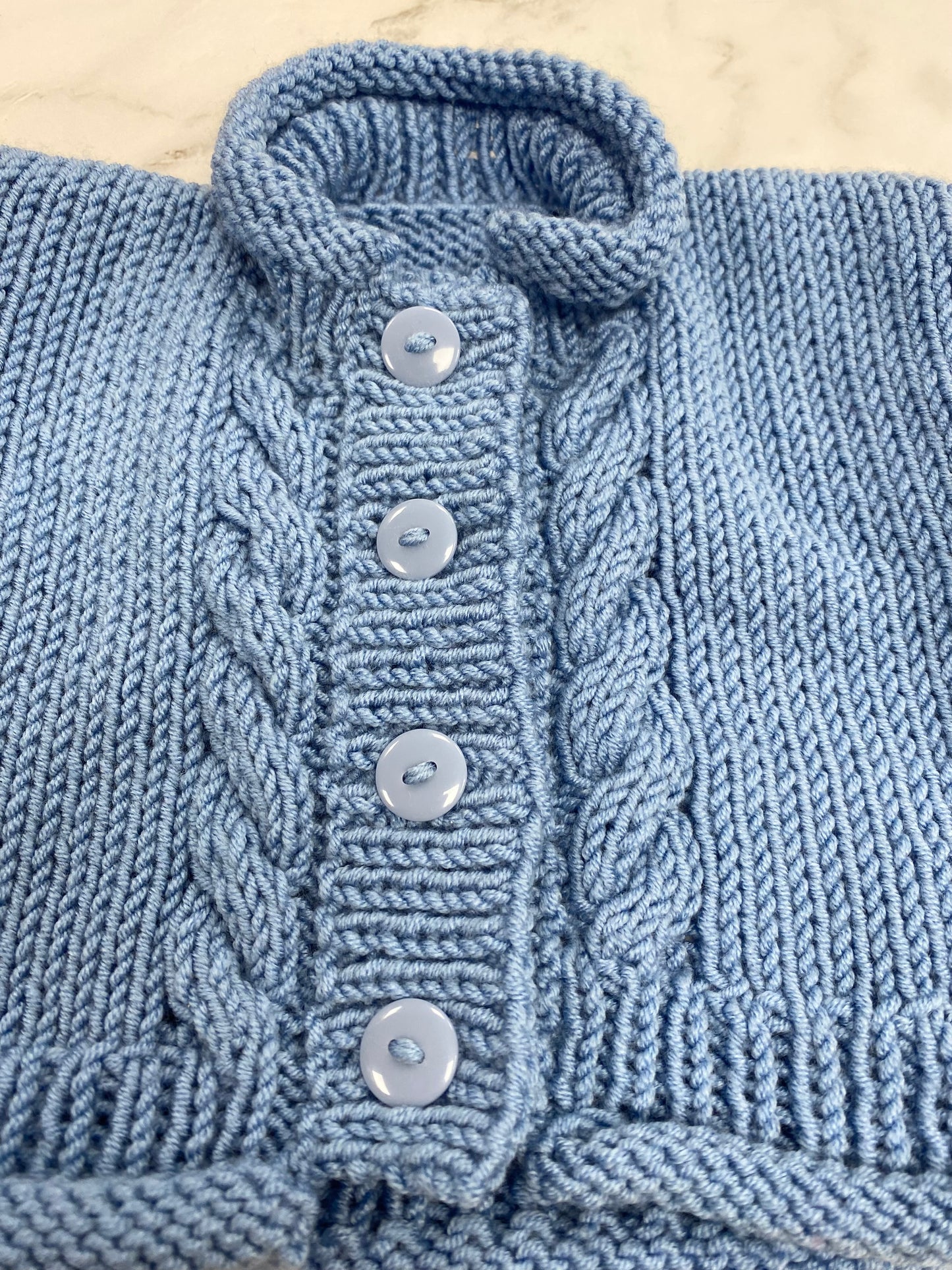 Blue Knitted Cardigan
