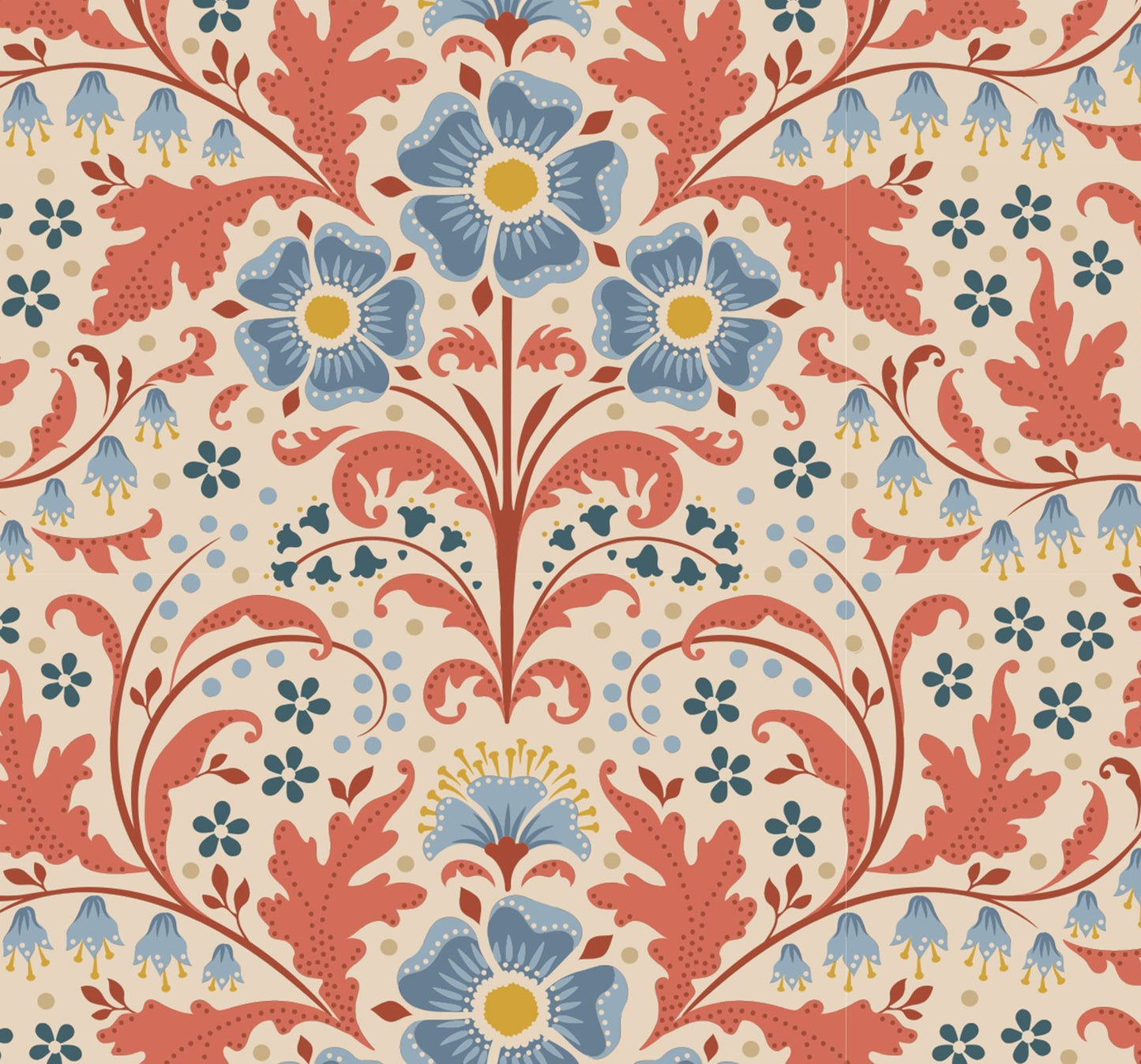 100% Cotton by TILDA Hometown - Elanora - Rust