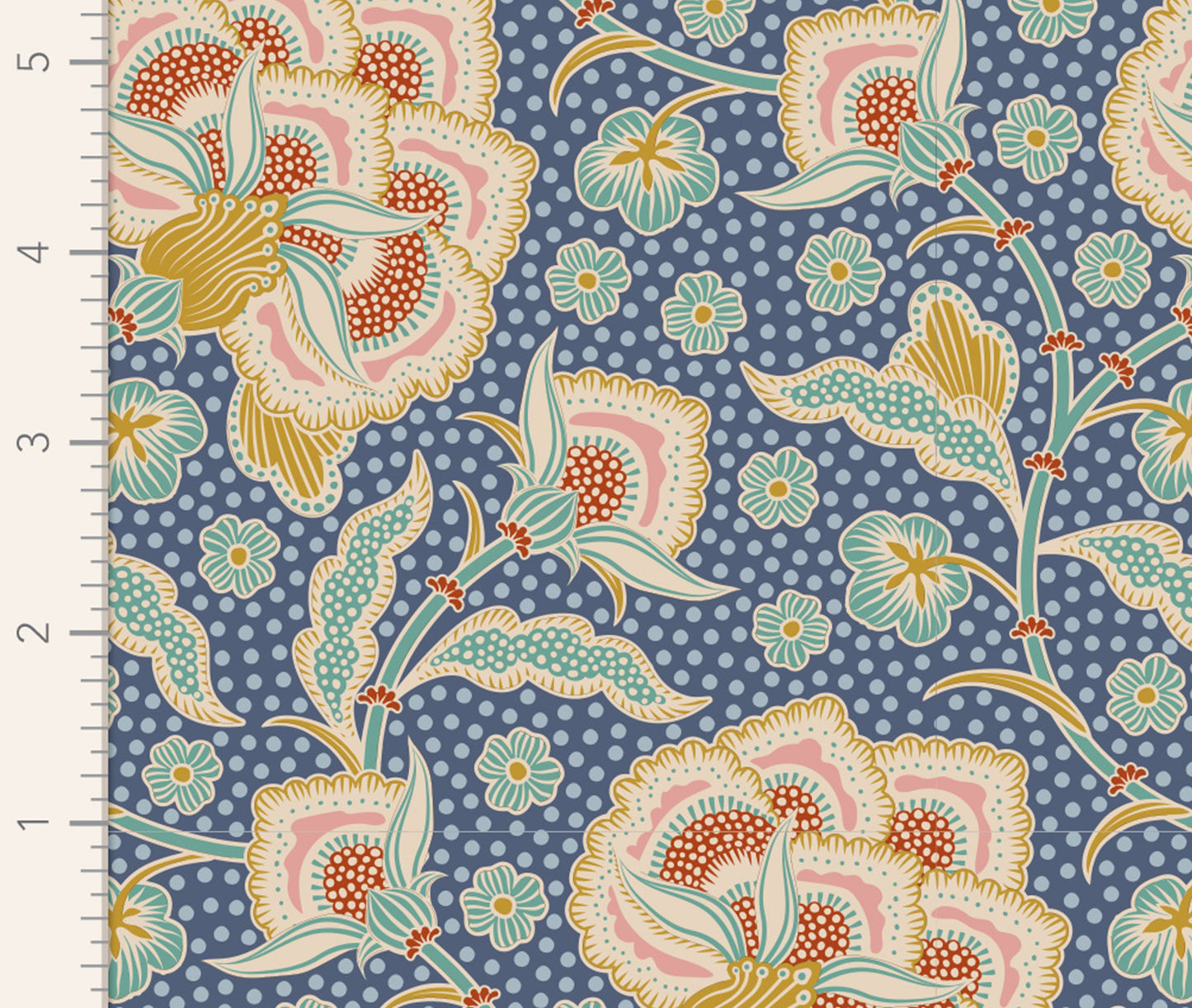 100% Cotton by TILDA Hometown - Eden - Blue
