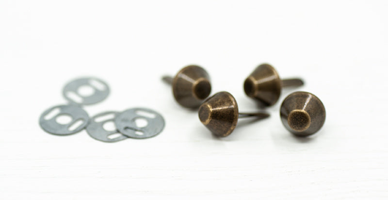 12mm Metal Bag Feet Antique Brass