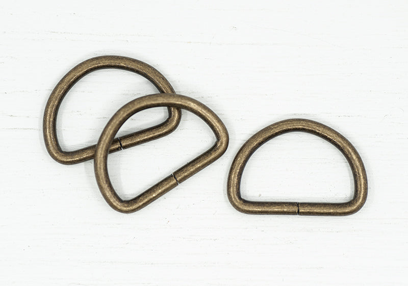 25mm D-ring Antique Brass
