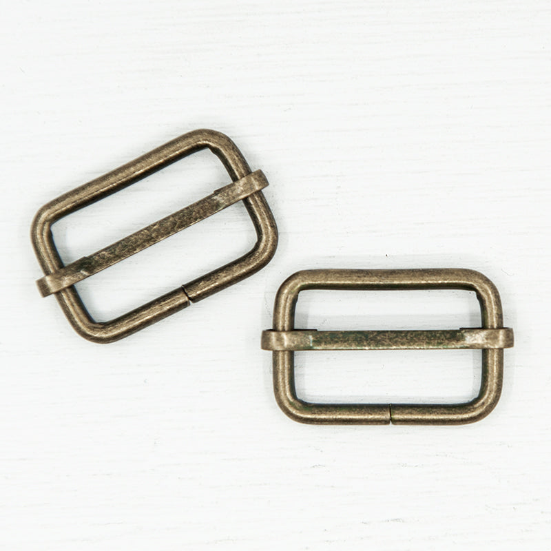 25mm Metal Strap Slider Adjuster Antique Brass