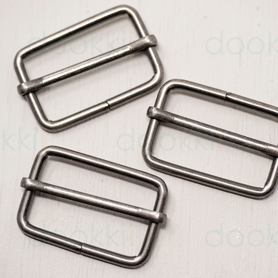 32mm Metal Strap Slider Adjuster Antique Silver