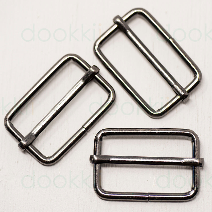 32mm Metal Strap Slider Adjuster Gunmetal