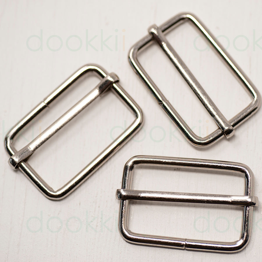32mm Metal Strap Slider Adjuster Silver