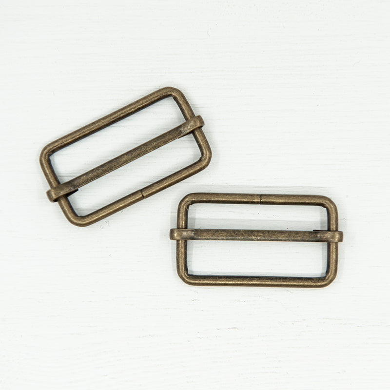 38mm Metal Strap Slider Adjuster Antique Brass