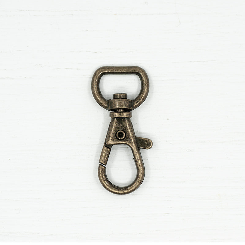 13mm Metal Snap Hooks Antique Brass