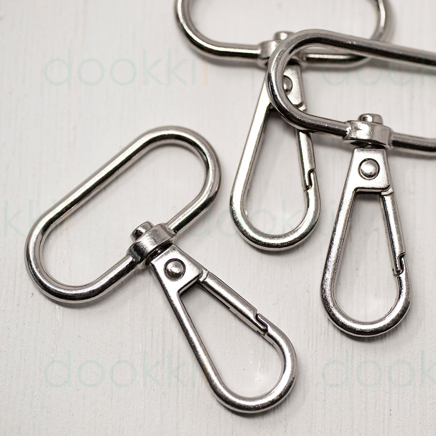 32mm Metal Snap Hooks Silver