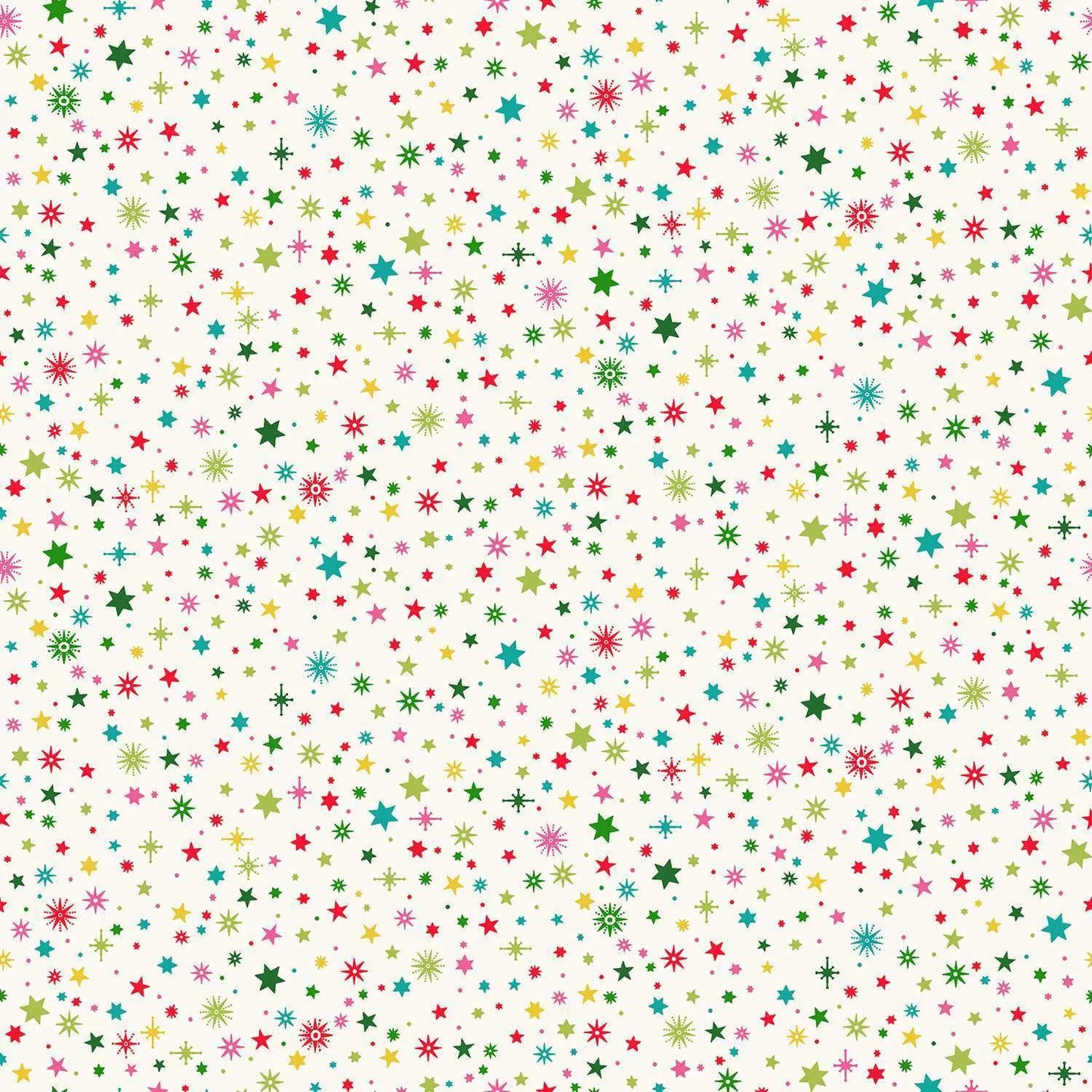 100% Cotton  Bright Starlight - White By Makower