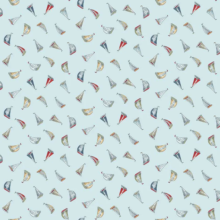 100% Cotton Cotton Sail AwayBeachcomber - By Makower