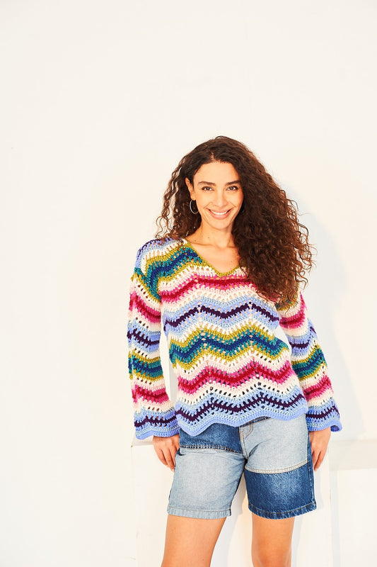 Stylecraft  Crochet Pattern 10146 Aran Sweater