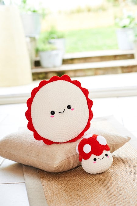 Stylecraft Crochet Pattern 10244 Toadstool Plushie and Cushion
