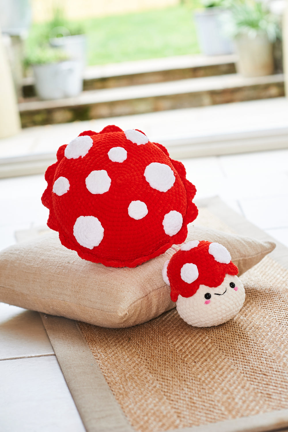 Stylecraft Crochet Pattern 10244 Toadstool Plushie and Cushion