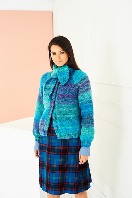 Stylecraft 10266 Knitting Pattern - Cardigans and Scarf - Chunky