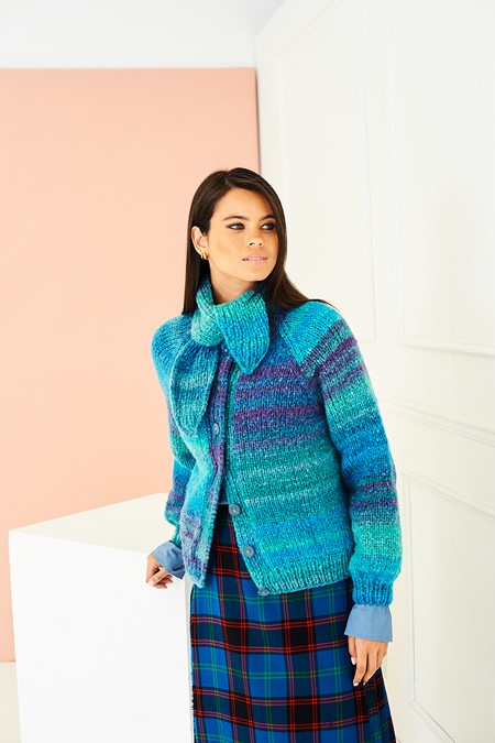 Stylecraft 10266 Knitting Pattern - Cardigans and Scarf - Chunky
