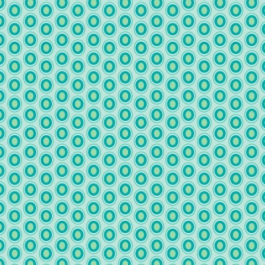 100% Cotton Oval Elements - Peacock