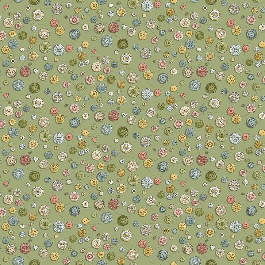 100% Cotton Atelier - Buttons - Green - Sewing Essentials