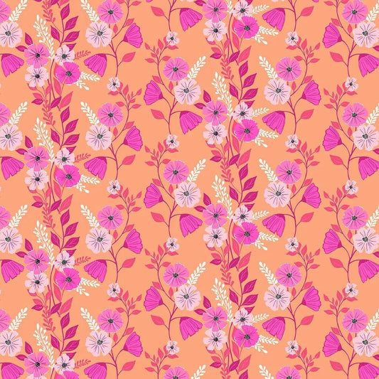 100% Cotton - Vineyard - Peach Fuzz By Makower