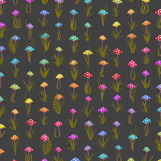 100% Cotton Mushroom - Night By Makower