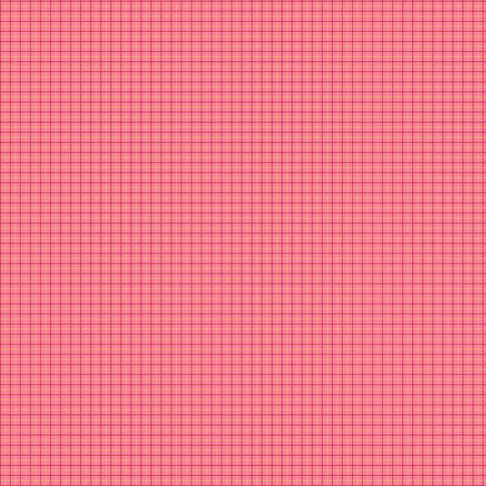 100% Cotton Sweet Things - Big Pink Check