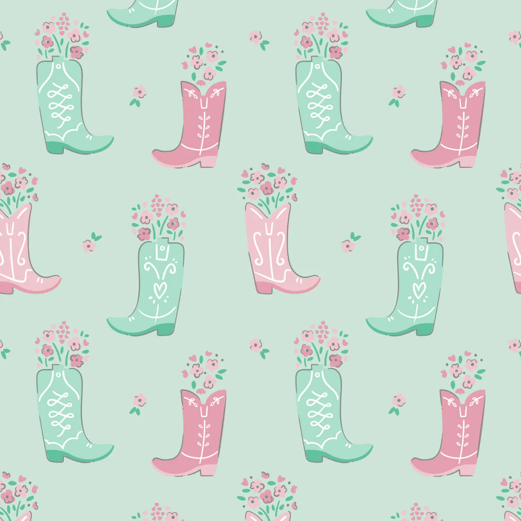 100% Cotton Boots in Bloom