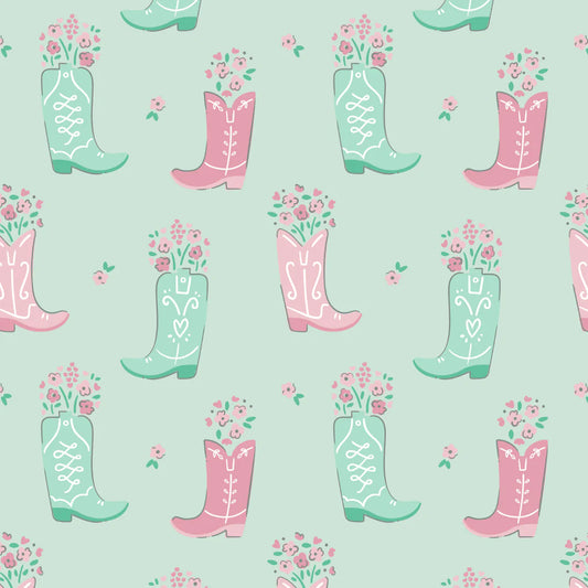 100% Cotton Boots in Bloom