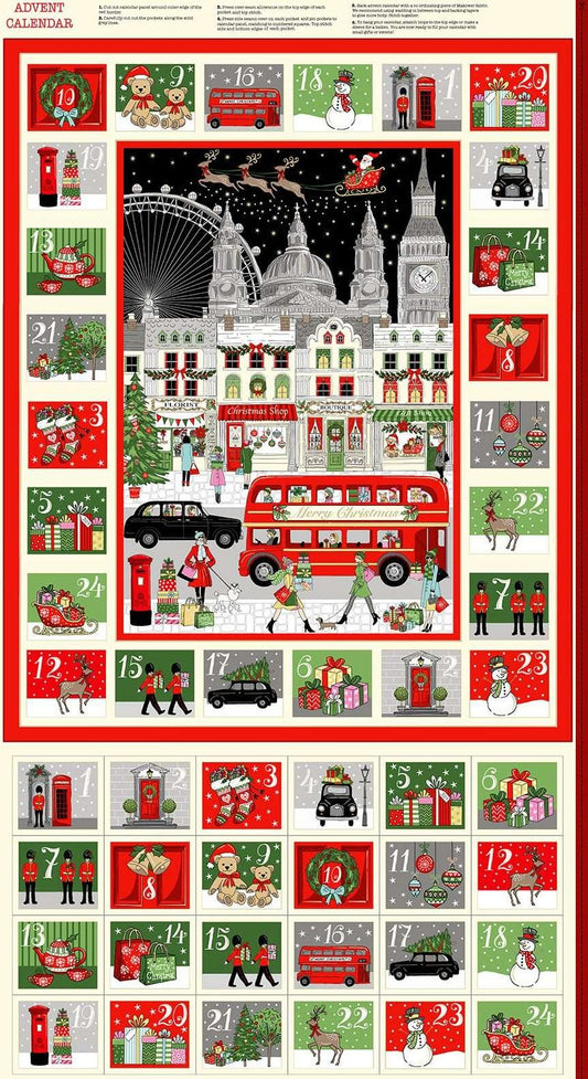 100% Cotton Sew your own Advent - London By Makower