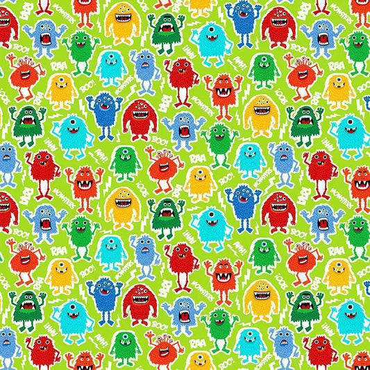 100% Cotton Monster Monster By Makower