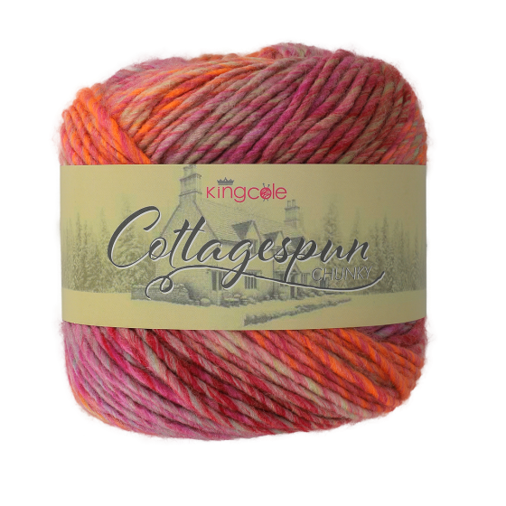 King Cole Cottagspun Chunky - Winterberry Red