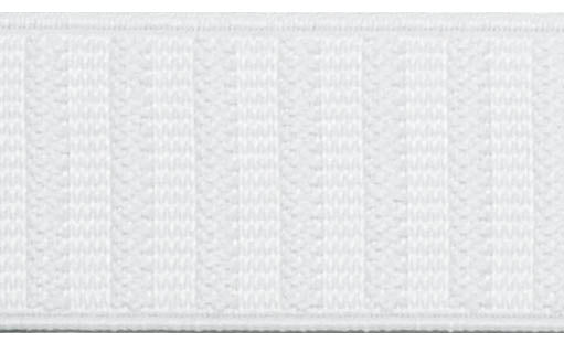 Elastic Ribbed - White