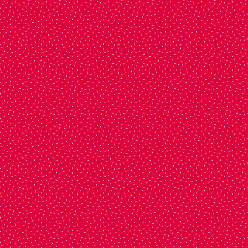 100% Cotton Pips Red By Makower