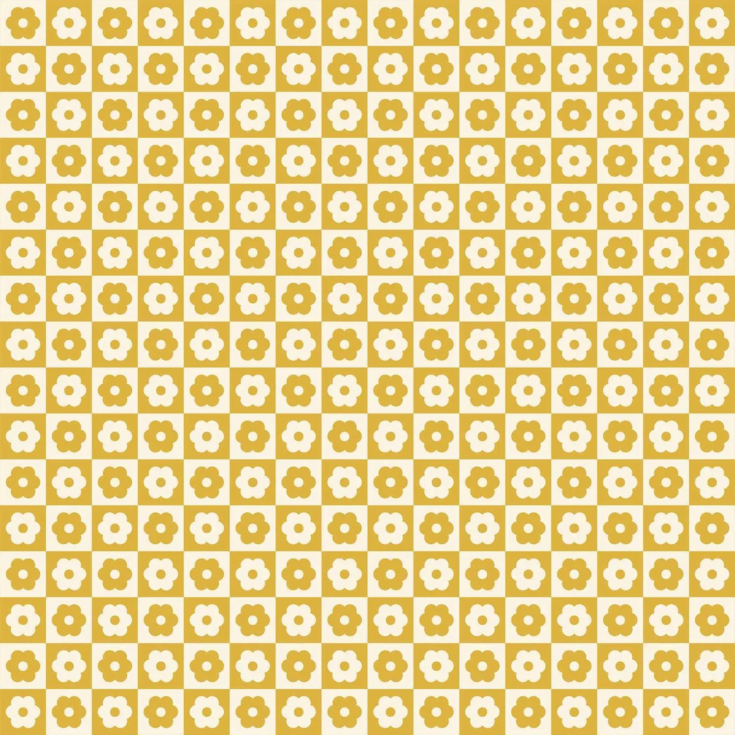 100% Cotton Check Bloom Mellow From Makower