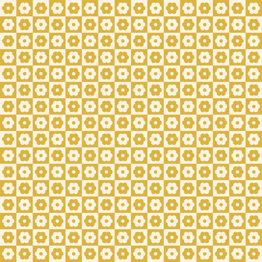 100% Cotton Check Bloom Mellow From Makower
