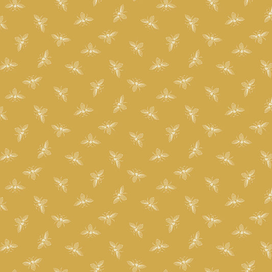 100% Cotton Petite Bee Butterscotch By Renee Nanneman