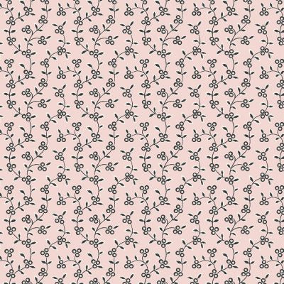 100% Cotton Tangents Vine - Pink By Makower