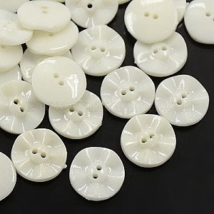 Buttons White 15mm