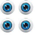 Wooden Beads Eyeball Blue