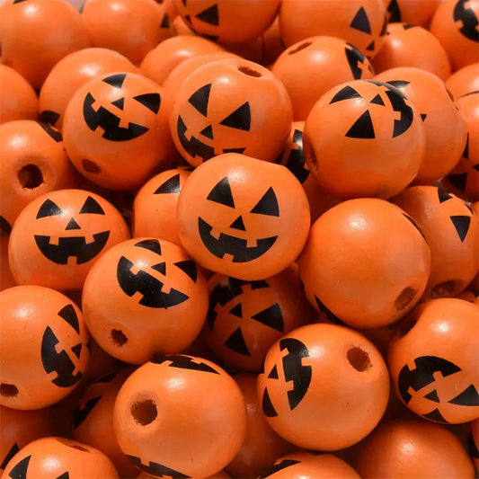 Wooden Beads Pumpkin